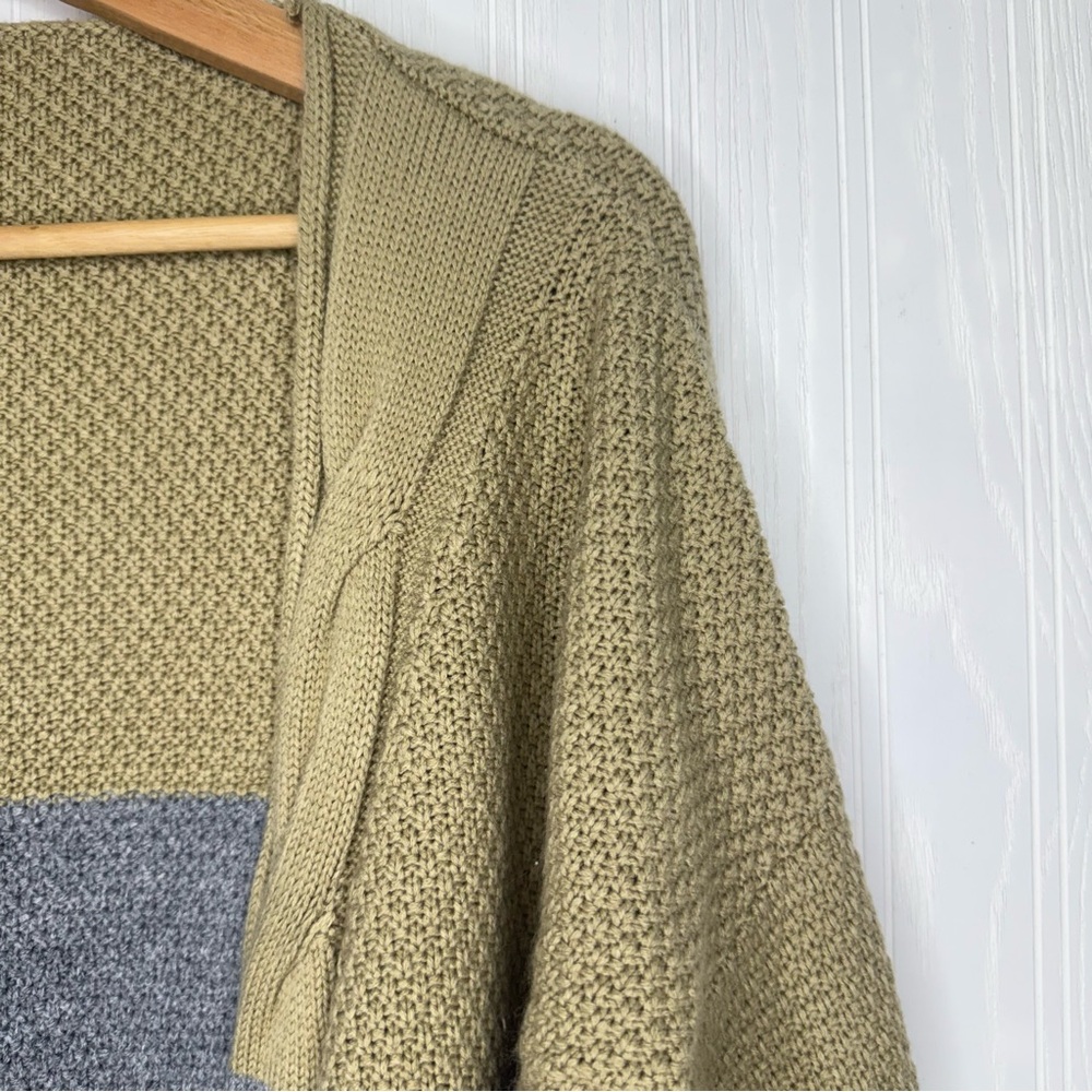 Grecerelle color block heavy knit cardigan sweater size 2X - Picture 3 of 9
